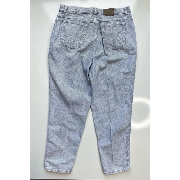 Levi's 900 Series Silver Tab 80s VTG Mom Jeans Blue White Railroad Stripe 34x30 - Picture 5 of 8